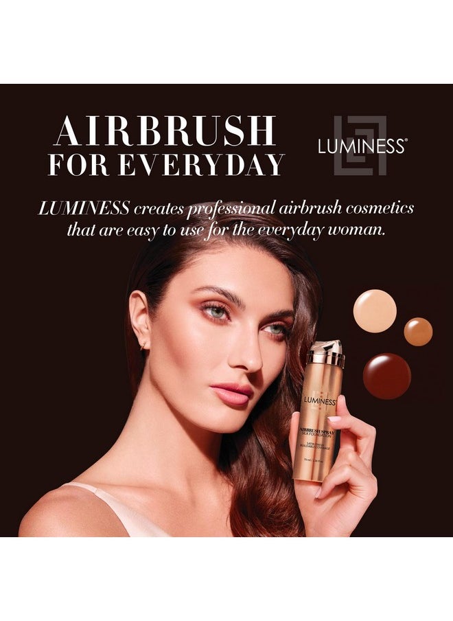 LUMINESS - Airbrush Spray Silk Foundation Starter Kit - Fair - Foundation, Primer & Dual-Sided Angled Buffing Brush - Medium, Buildable Coverage, Anti-Aging Formula Hydrates & Moisturizes - Image 1