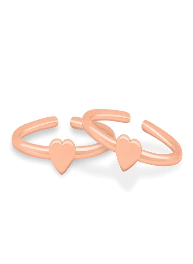 ZAVYA 925 Sterling Silver Heart Rose Gold Plated Toe Ring | Gifts for Women| With Certificate of Authenticity and 925 Hallmark - Image 4