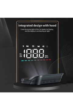 فورتي شاشة عرض رأسية للسيارة الذكية، عداد السرعة الرقمي HUD GPS لشاشة السيارة LCD عداد السرعة السرعة المرهقة تنبيه الغوص بوصلة إنذار للسرعة الزائدة لجميع المركبات، مقياس إمالة مستوى ميل السيارة  - Image 5