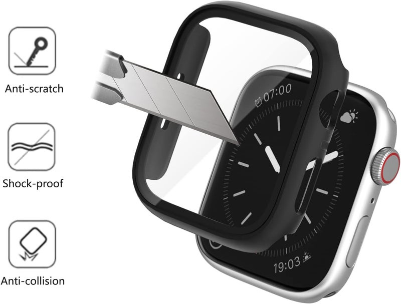 Commuter [16 Pack] for Apple Watch SE (2nd Gen)/SE/6/5/4 Screen Protector, (2022 New) Hard PC Ultra-Thin Protective Face Cover Built-in Tempered Glass Film for iWatch SE 2/SE/6/5/4 40mm - Image 3