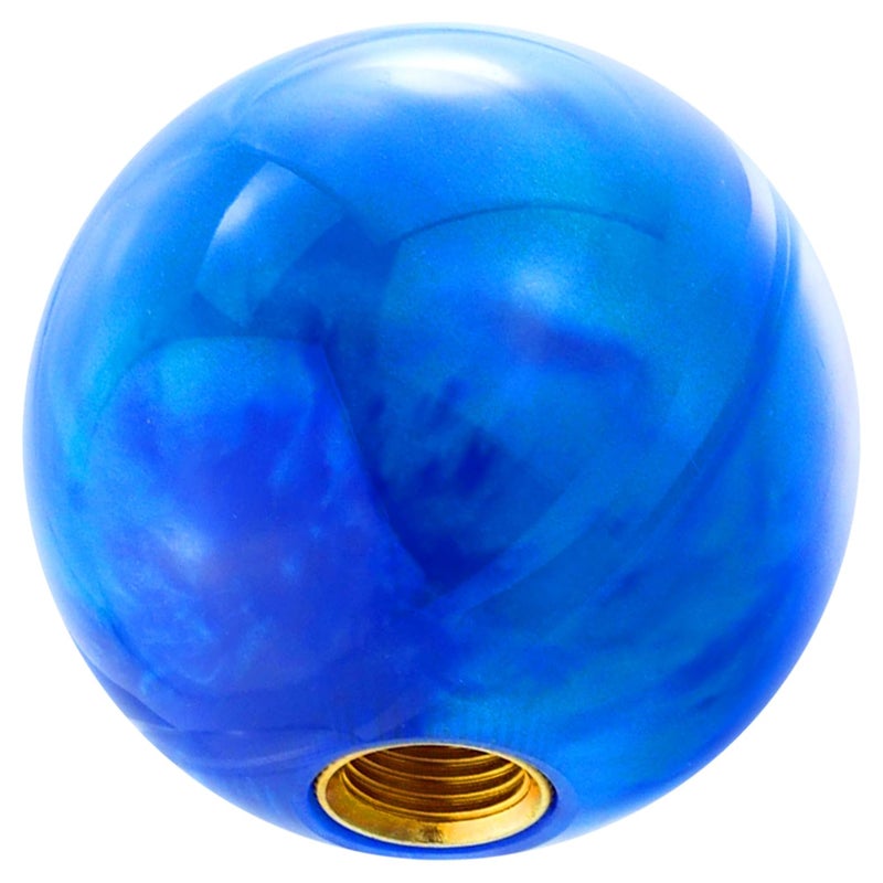 Arenbel Polished Ball Car Gear Shift Stick Lever Shifter Handle Knob Fit Most Manual Automatic Vehicles, Blue - Image 5