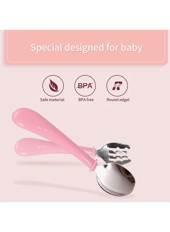NIBEMINENT Toddler Fork And Spoon Set  - Image 3