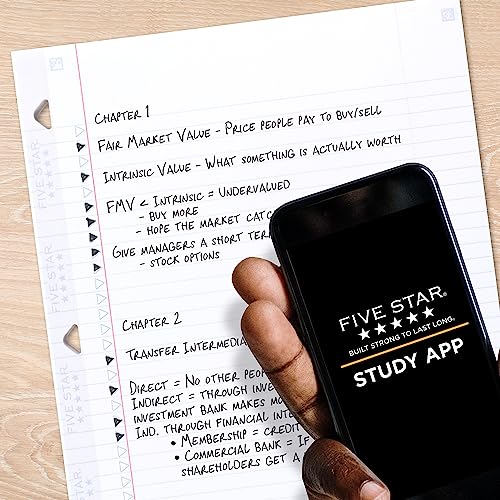 Five Star Loose Leaf Paper Plus Study App, 12 Pack, Notebook Paper, College Ruled Filler Paper, Reinforced, 8.5 x 11, 80 Sheets per Pack (170026-ECM) - Image 2