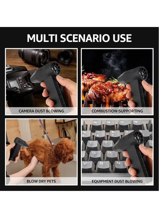 MIGOFAST - Mini Jet Fan Electric Air Blower Gun & Small Hand Fan with Turbo Blades  Super Power AirDuster 130,000 RPM Wind Speed 52m/s New Portable Turbo Violent - Image 1