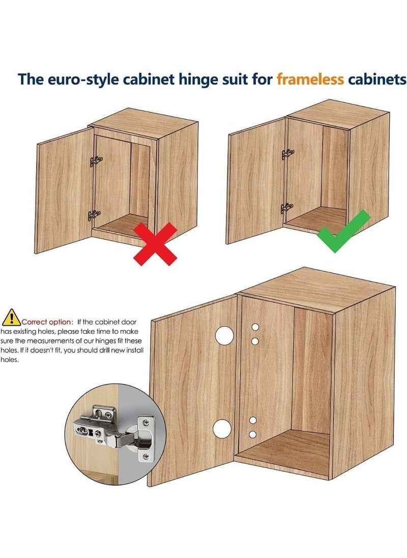 AMENDAS AMENDAS AutoClose Hinges Stainless Steel for Full Overlay for Wardrobe Almira Cupboard Kitchen and Home Cabinet Hinges Auto Hing Hydraulic Pack of Pair1  - Image 4