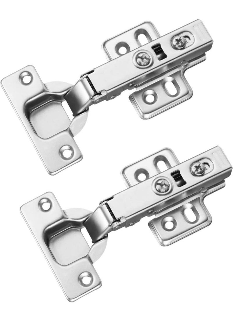 AMENDAS AMENDAS AutoClose Hinges Stainless Steel for Full Overlay for Wardrobe Almira Cupboard Kitchen and Home Cabinet Hinges Auto Hing Hydraulic Pack of Pair1  - Image 2