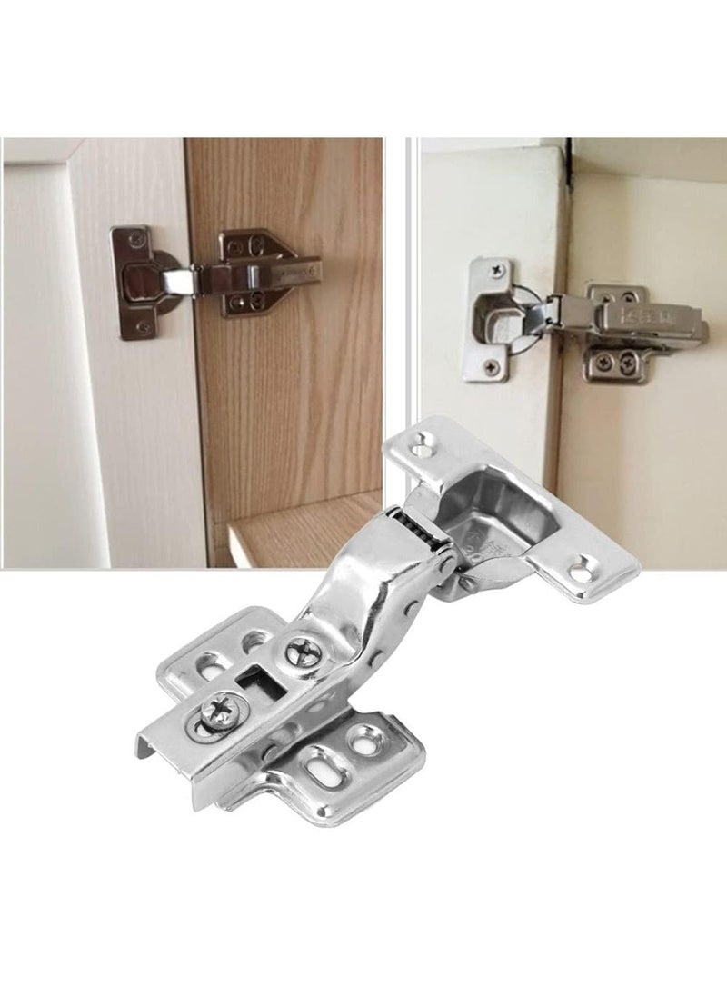 AMENDAS AMENDAS AutoClose Hinges Stainless Steel for Full Overlay for Wardrobe Almira Cupboard Kitchen and Home Cabinet Hinges Auto Hing Hydraulic Pack of Pair1  - Image 3