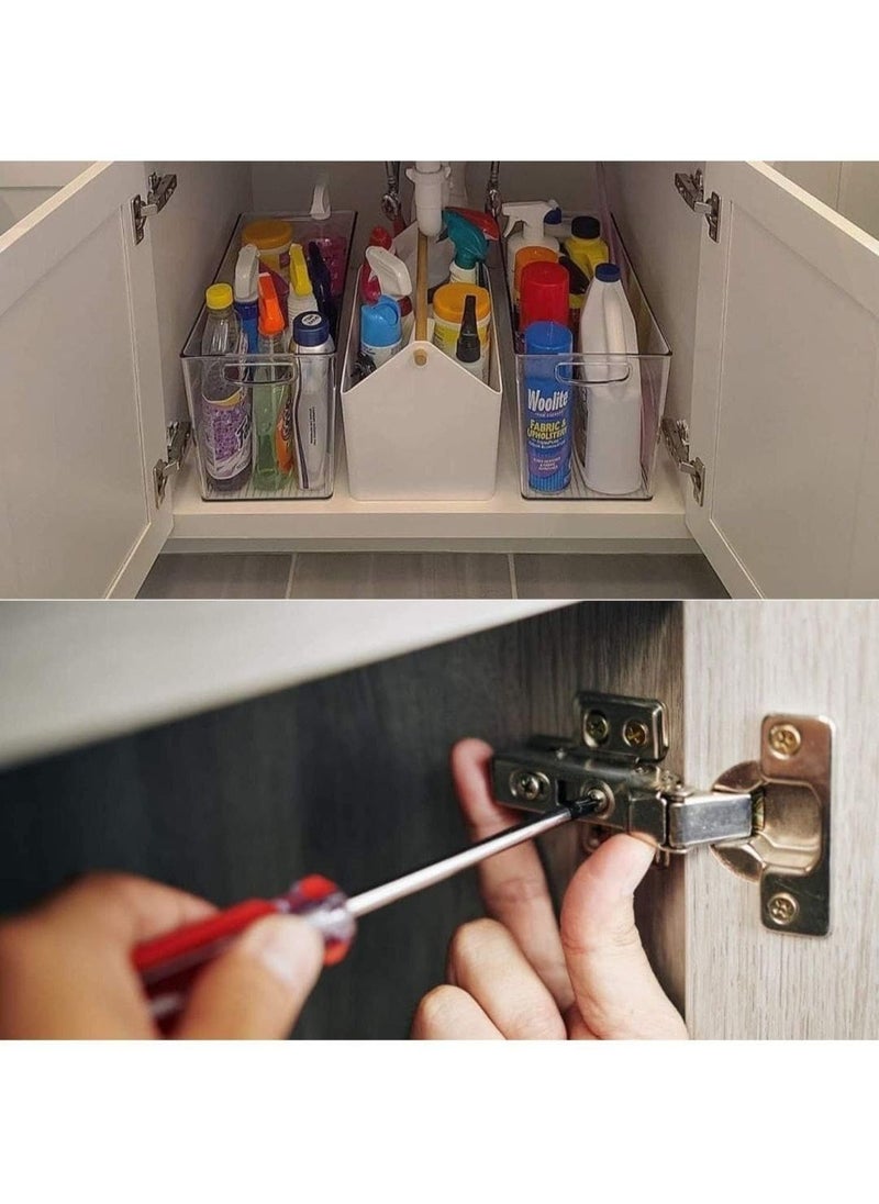 AMENDAS AMENDAS AutoClose Hinges Stainless Steel for Full Overlay for Wardrobe Almira Cupboard Kitchen and Home Cabinet Hinges Auto Hing Hydraulic Pack of Pair1  - Image 1