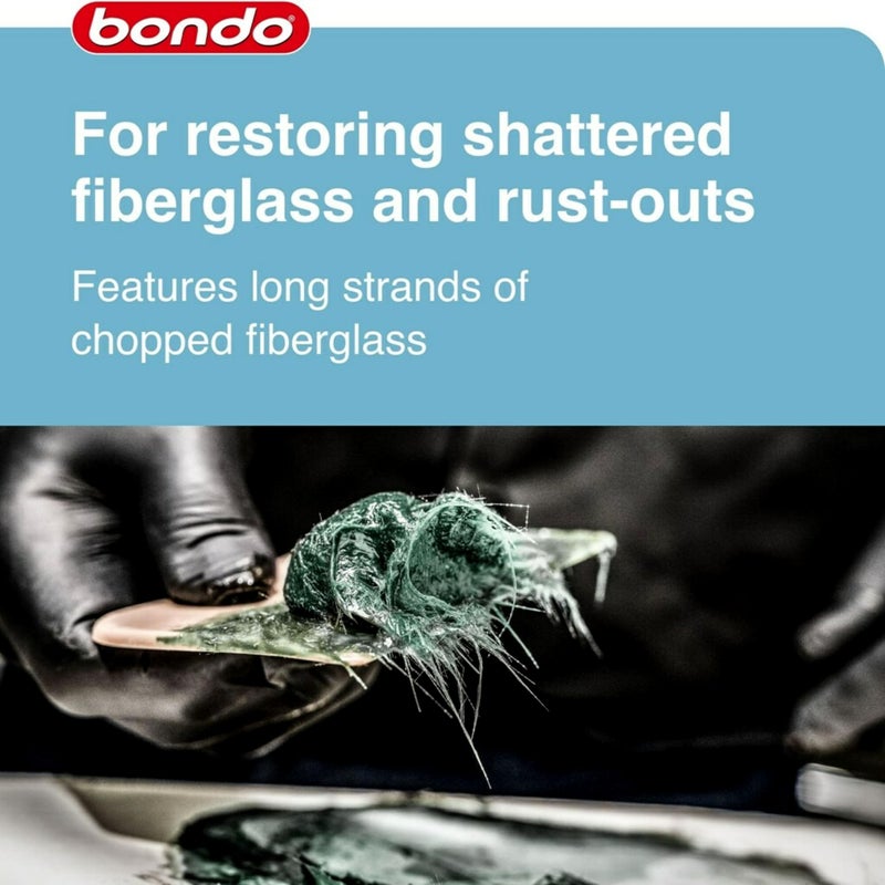 3M Bondo Bondo-Hair Long Strand Fiberglass Reinforced Filler, 00762, 1 Quart - Image 4