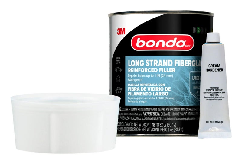 3M Bondo Bondo-Hair Long Strand Fiberglass Reinforced Filler, 00762, 1 Quart - Image 1