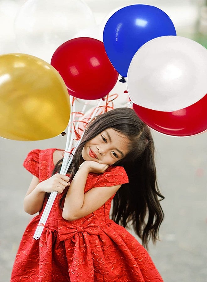 IGUO Red Blue Gold Balloons,Pack of 40pcs Comics Anime Super Hero Theme Latex Ballloons 12 inch Great for Patriotic Anniversary Birthdays Weddings Bridal Party Decorations - Image 4