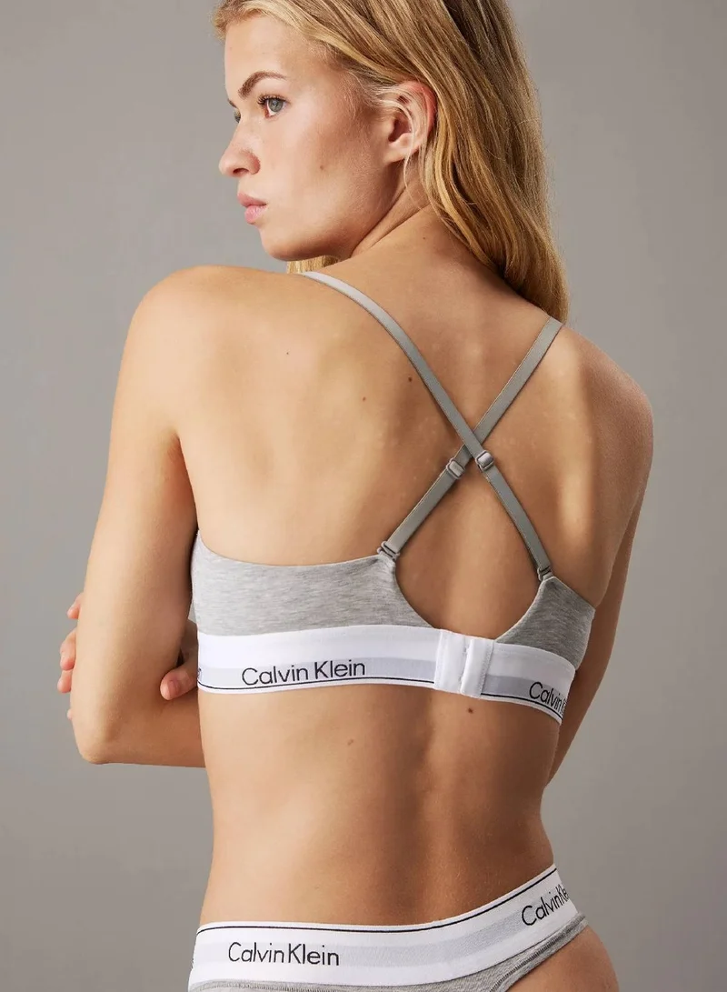 Calvin Klein B10 Grey Heather Triangle Bra - Modern Cotton for Women | Best Price UAE