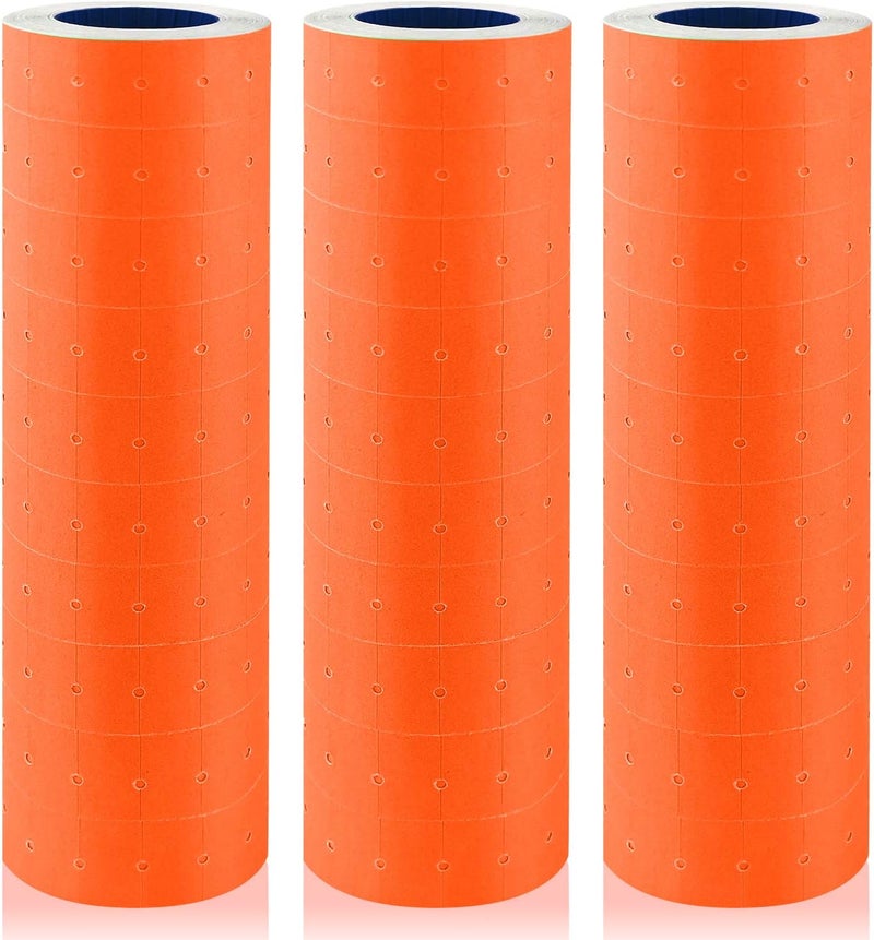 Hatisan 30 Rolls 15000 Price Gun Labels for Mx-5500 White Price Marker Stickers, Super Sticky Label Paper Tag Labels (Orange) - Image 1