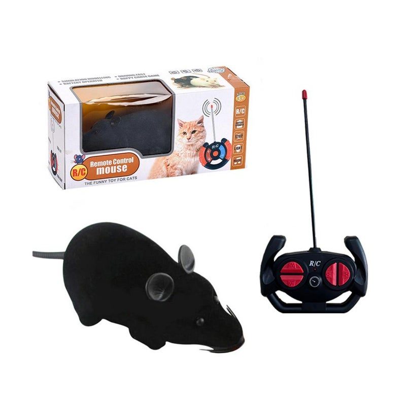 Cat-themed four-way remote-controlled flocked simulated infrared electric pet toy mouse - Image 3