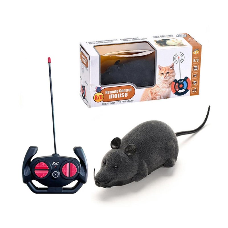 Cat-themed four-way remote-controlled flocked simulated infrared electric pet toy mouse - Image 2