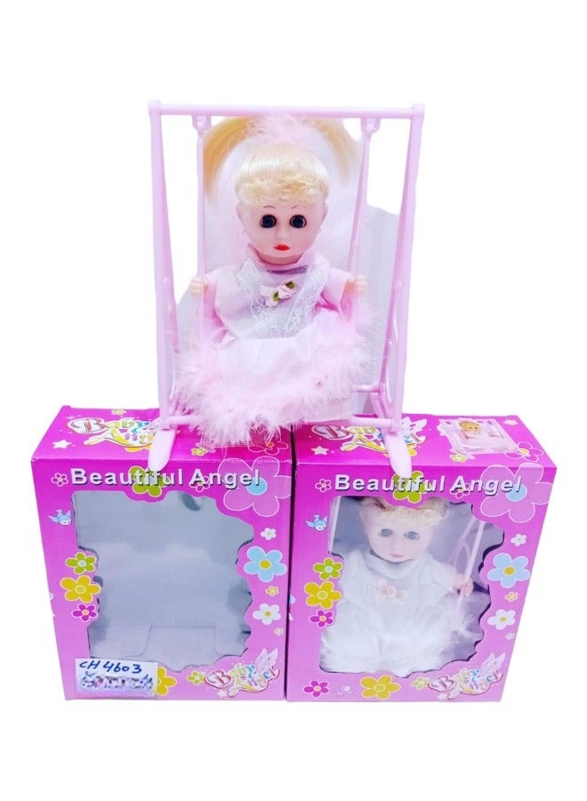 Rally Rocking Chair Can Sing And Wink Simulation Doll Rocking Chair Can Swing Back And Forth Girl Holiday Birthday Gift - Image 3