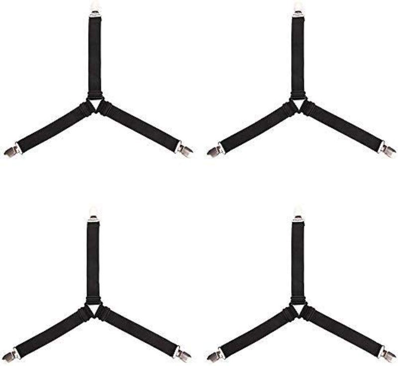 Triangle Bed Sheet Clips 3Way Adjustable Mattress Holder Suspender Straps Fastener Grippers