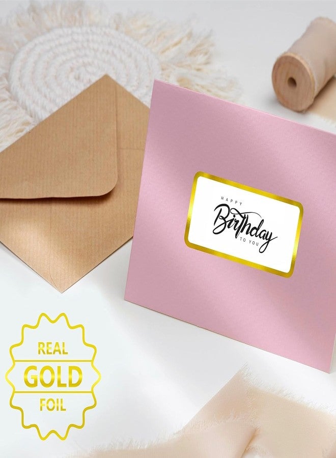 True-Ally 200 PCS Gold Metallic Name Labels, Blank Name Tag Stickers with Permanent Adhesive Writable Stickers with Metallic Gold Border for School Office Home (200) - Image 5