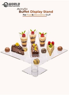 Eworld Acrylic Food Buffet Display Stand and Serving Tray  - Image 1