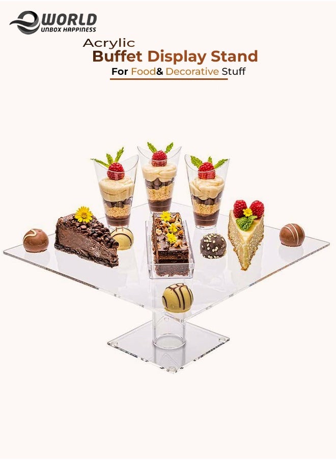 Eworld - Acrylic Food Buffet Display Stand and Serving Tray - Image 1