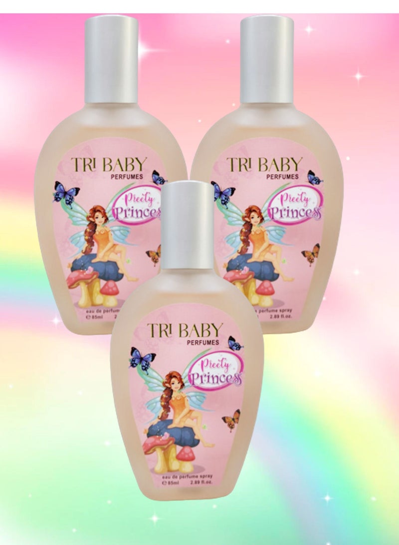 Princess 3 Pieces Tri Baby Princess Perfume 85 Ml EDP - Image 1