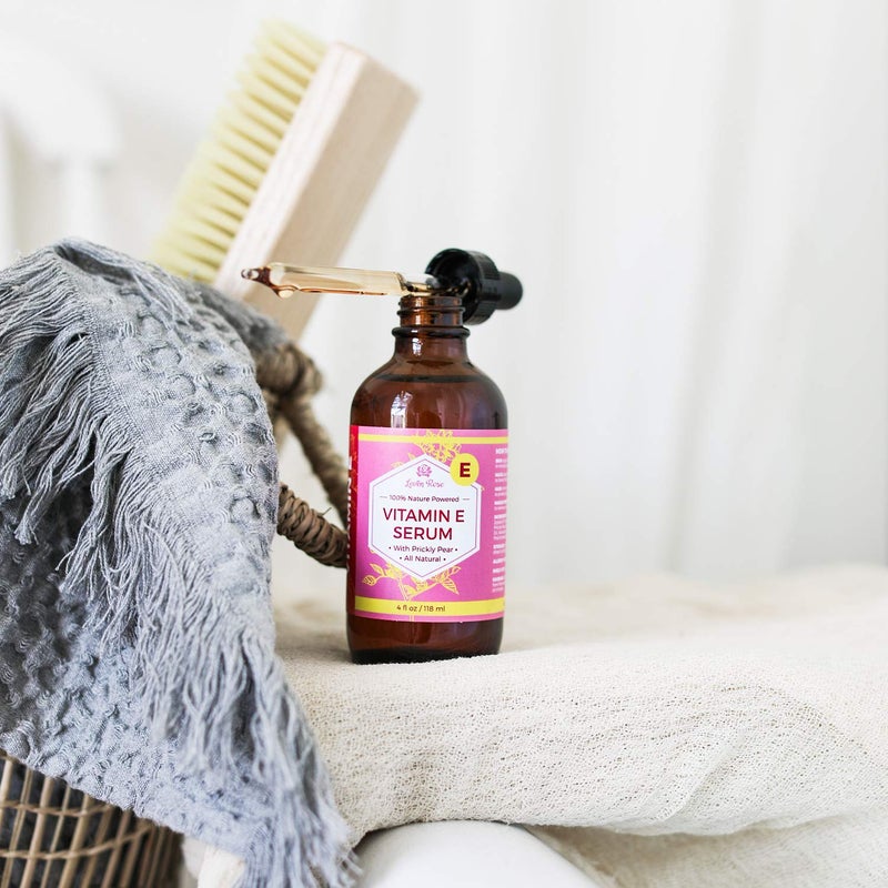 Leven Rose Vitamin E Oil Serum for Face and Skin, 4 fl oz Hydrating Serum Moisturizer, Multi Use Body Hair and Nail Oil - Image 3