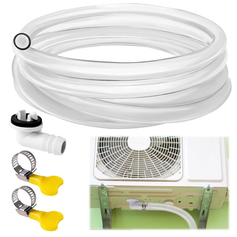 UCandy 10ft Universal Air Conditioner Drain Hose Portable AC Drain Hose Elbow Fitting35 inchWindow Air Conditioner Drain Kit for Window AC and Mini Split Units 1 Pack
