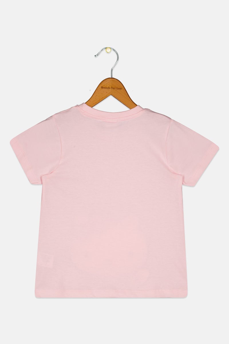 Hello Kitty Kids Girl Crew Neck Short Sleeve Graphic Print T-Shirt, Pink - Image 3