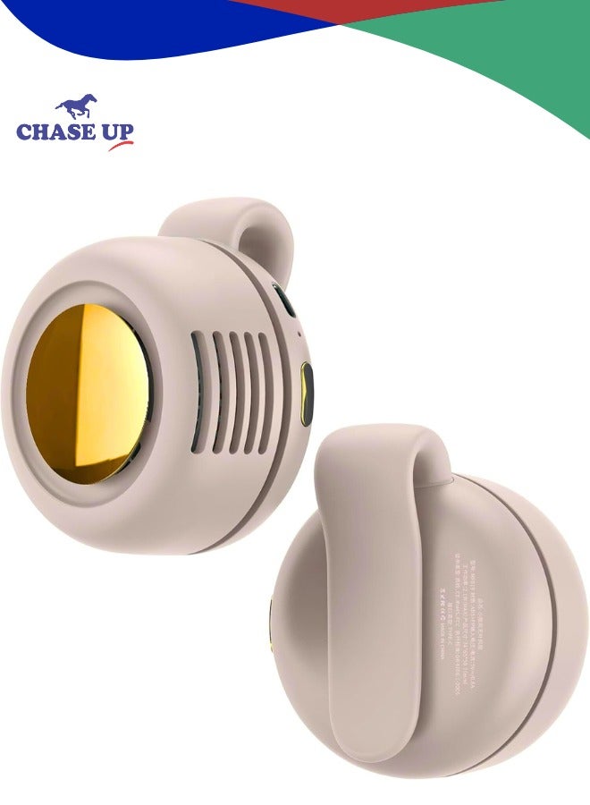 Chase Up Portable Electric Mini Bladeless Fan, Silent Mini Adjustable Clip-On USB Rechargeable Fan, 3-Speed Ultra-Quiet Personal Cooling Fan - Image 1