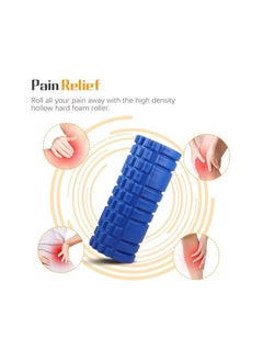 Generic Foam Roller, Trigger Point Fitness Foam Roller Deep Tissue Muscle Massage Roller Lightweight Hollow Yoga Pilates Roller for Relax Muscles, Balance Exercises, Physical Therapy, Pain Relief (Royal blue)  - Image 2