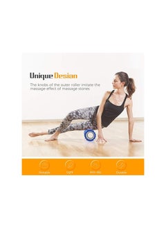 Generic Foam Roller, Trigger Point Fitness Foam Roller Deep Tissue Muscle Massage Roller Lightweight Hollow Yoga Pilates Roller for Relax Muscles, Balance Exercises, Physical Therapy, Pain Relief (Royal blue)  - Image 4