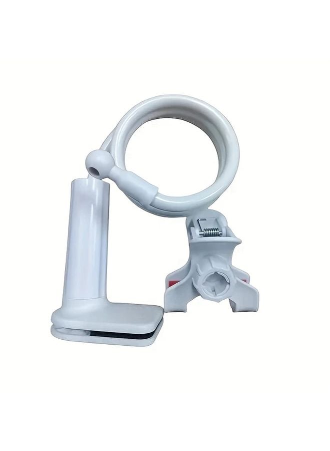 وايت 27 56 بوصة حامل هاتف قابل للتعديل دوران 360 درجة حامل تلفاز للطاولة الجانبية للسرير الكسول - Image 1