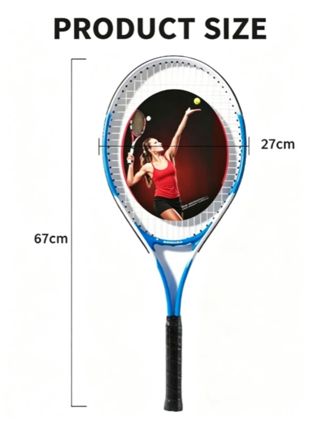 Arabest Tennis Rackets with Tennis Trainer Set, Recreational Adult Tennis Rackets Beginner Tennis Racket with 1 Tennis Trainer String Balls Elastic and a Portable Mesh Bag - Image 3