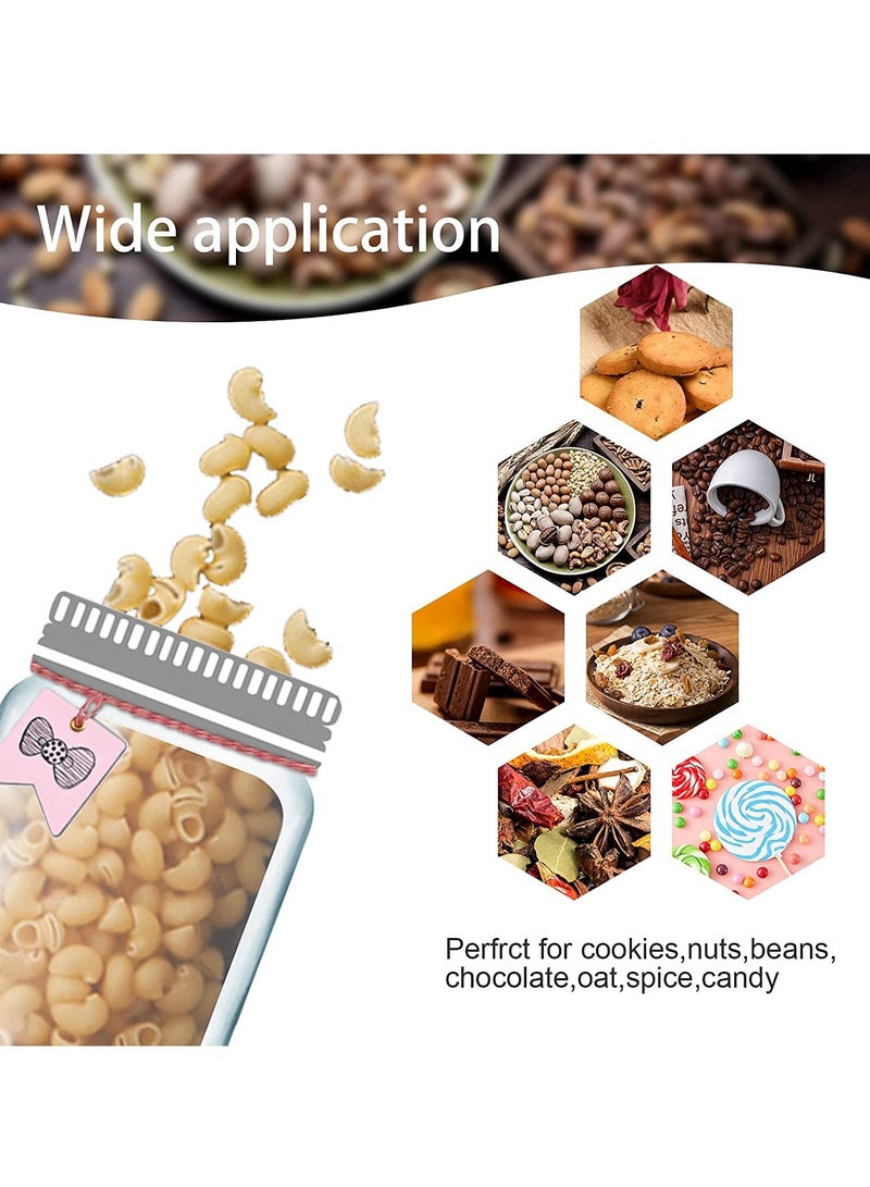 Jar Ziplock Bags, 30Pcs Multi-Size Resuable Bottle Pattern Zipper Sealed Snacks Sandwich Airtight Food Storage Pouch for Kitchen Travel Camping Organizer and Kids - Image 3