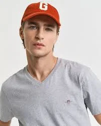 غانت Slim Shield V-Neck T-Shirt