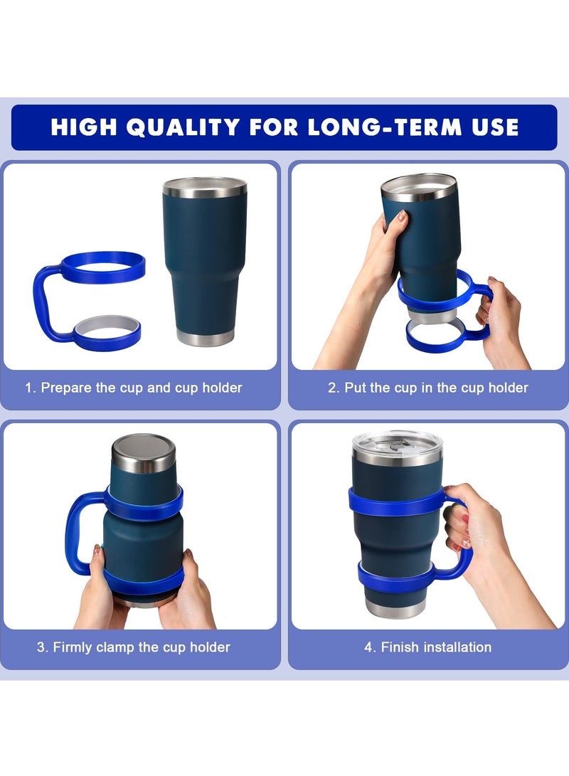 SYOSI SYOSI 5Pcs Tumbler Handle, Tumbler Holder for 30 oz of RTIC, SUNWILL, Tervis All Brand Travel Tumbler Cup Mug Simple Modern (5 Colors) - Image 5