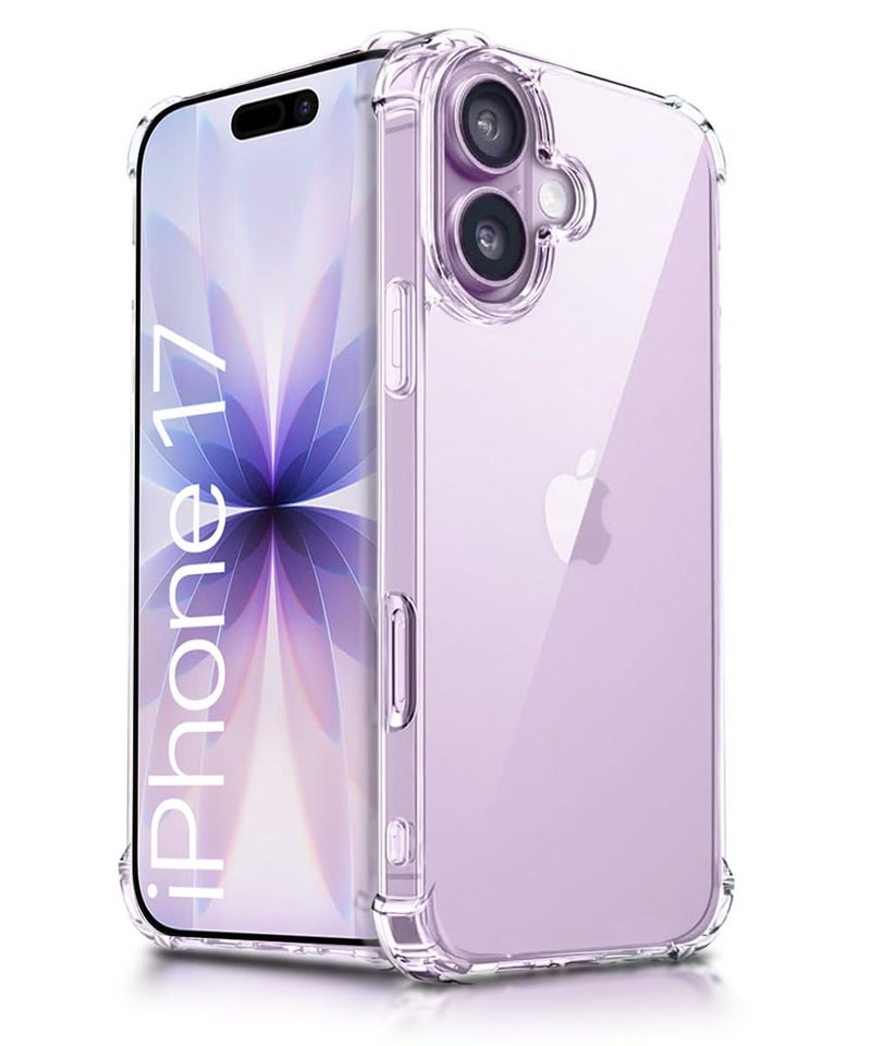 WOW IMAGINE Clear Back Cover Case for iPhone 17 | Shockproof Soft TPU Case | Cushioned Edges for Ultimate Protection Back Cover Case - Transparent - Image 1
