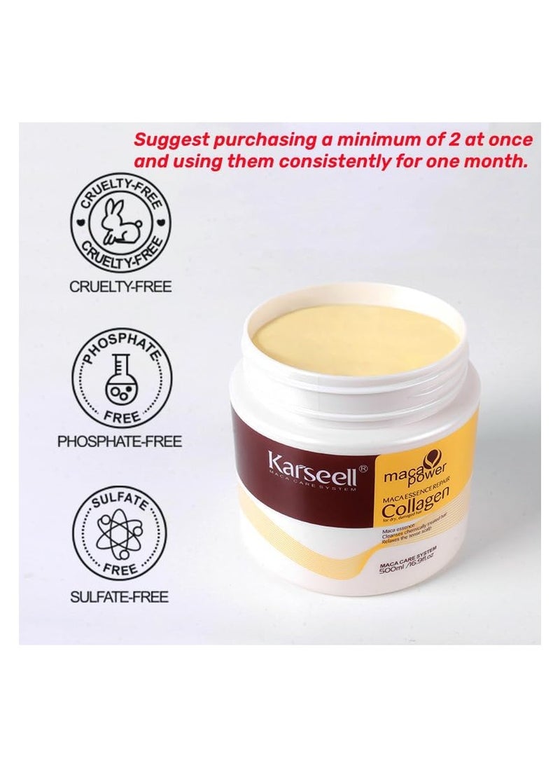 Karseell Hair Repair Mask Conditioning Collagen Keratin Detox Damage 500 ML  - Image 3