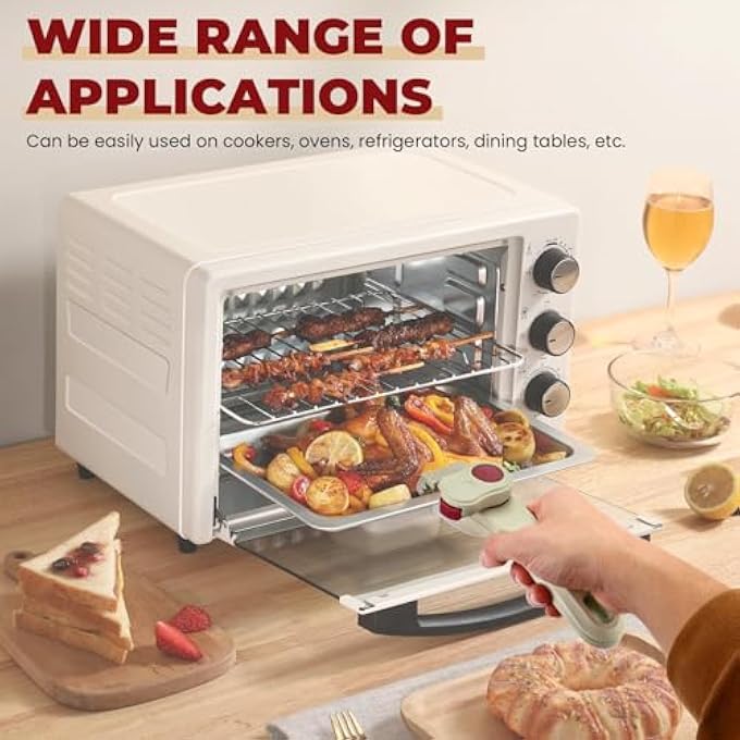 Azonee مقبض قابل للإزالة للأواني والمقالي مقبض مقلاة قابل للفصل بديل عالمي لأواني الطهي مقاوم للحرارة غير قابل للانزلاق كريمي أبيض - Image 4