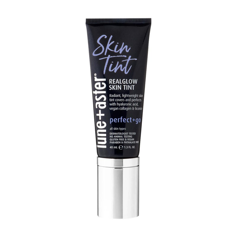 Lune+Aster RealGlowÂ® Skin Tint - This light-diffusing Skin Tint covers and perfects with ultra-lightweight, customizable sheer to medium coverage for a naturally radiant look - Deep Sand - Image 1