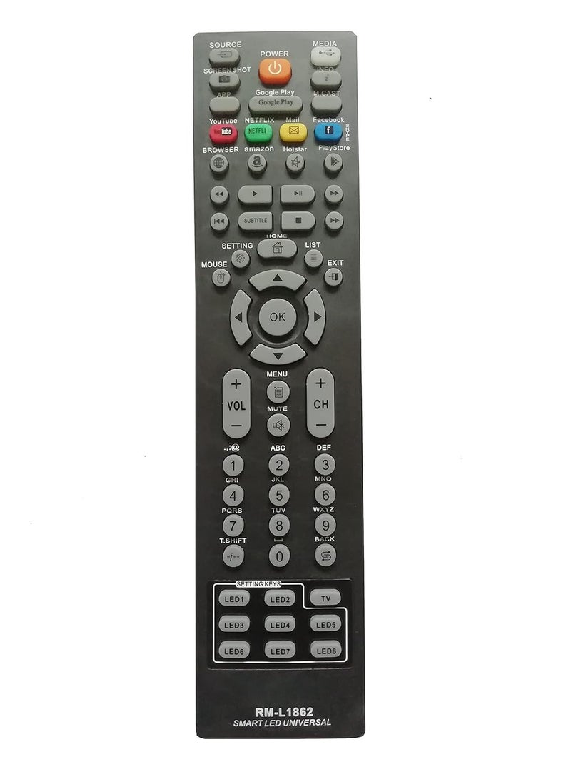 LipiWorld® RM-L1862 Universal Remote Control Work with All Most All Types of Televisions LED LCD Plasma Smart Tv - Image 5