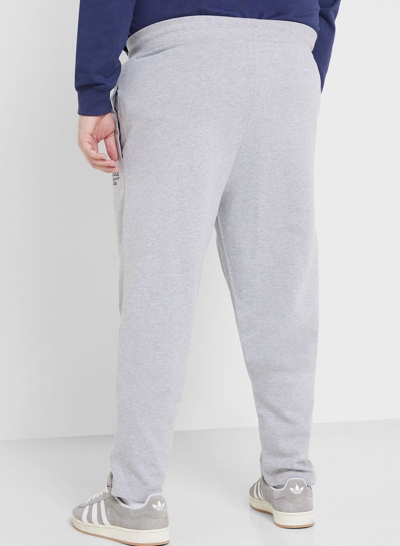 Seventy Five Casual Drawstring Plus Size Varsity Sweatpants - Image 3