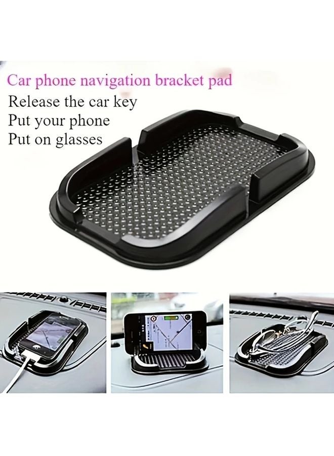 Waterproof Anti Slip PVC Car Dashboard Mat 1pc Black For Phone Keys GPS Storage - Image 5