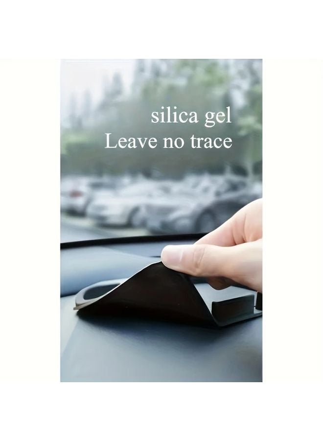 Waterproof Anti Slip PVC Car Dashboard Mat 1pc Black For Phone Keys GPS Storage - Image 3
