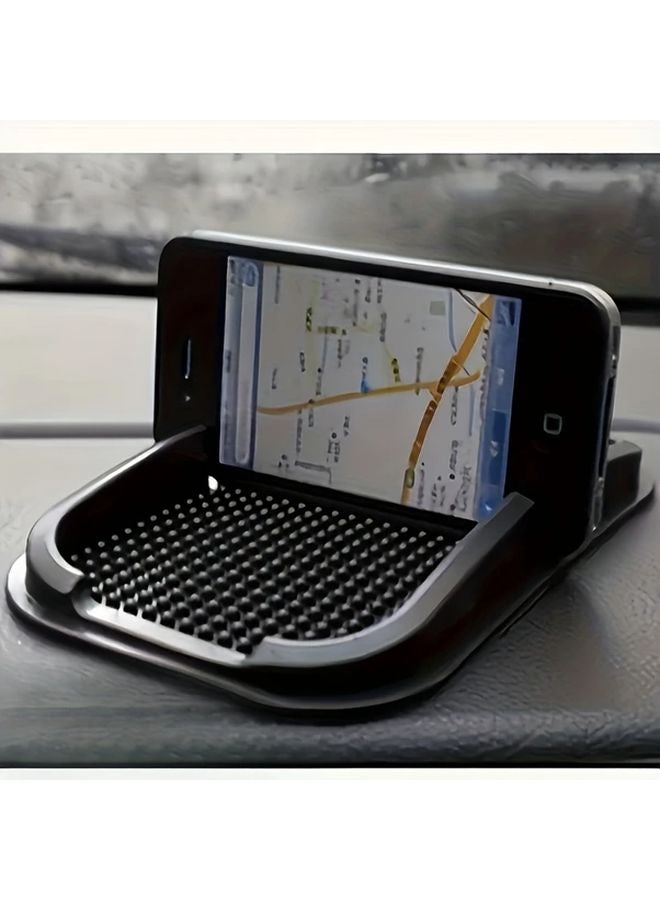 Waterproof Anti Slip PVC Car Dashboard Mat 1pc Black For Phone Keys GPS Storage - Image 2
