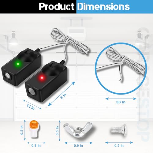 GARAGE STOP 41A5034 Safety Sensor Eyes Only, Compatible with Craftsman Liftmaster Sears Chamberlain Garage Door Openers After 1997, Garage Door Sensor Replacement Kit - Image 5