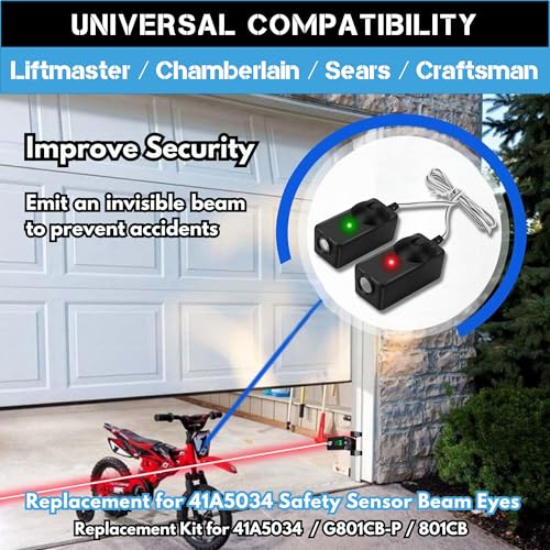 GARAGE STOP 41A5034 Safety Sensor Eyes Only, Compatible with Craftsman Liftmaster Sears Chamberlain Garage Door Openers After 1997, Garage Door Sensor Replacement Kit - Image 2
