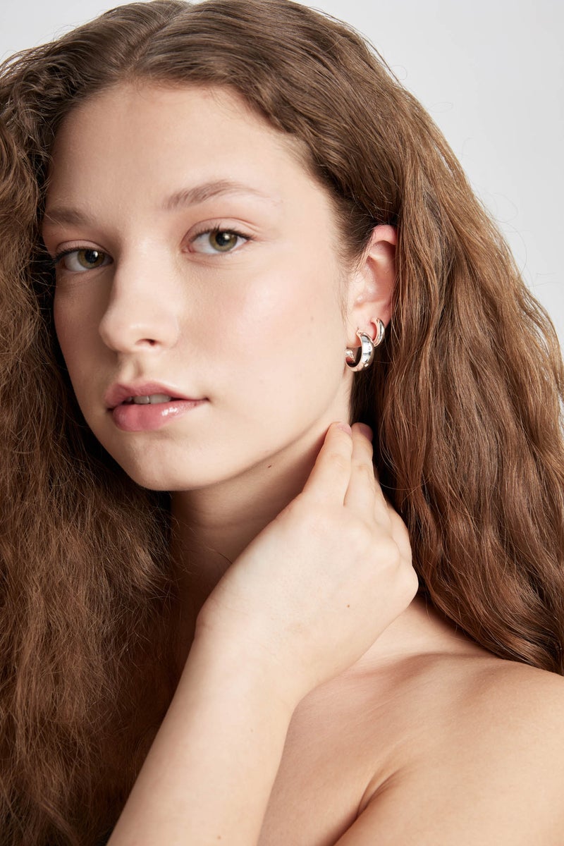 DeFacto Woman 3 Piece Silver Earrings - Image 1