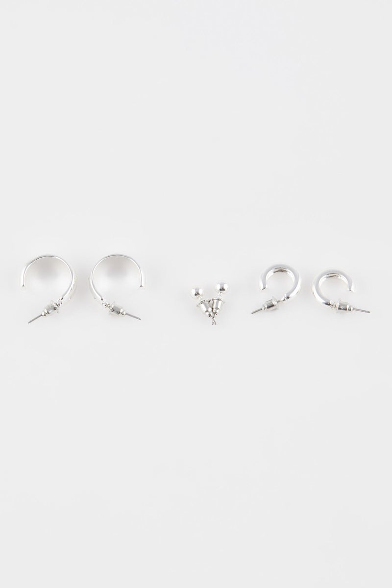 DeFacto Woman 3 Piece Silver Earrings - Image 5
