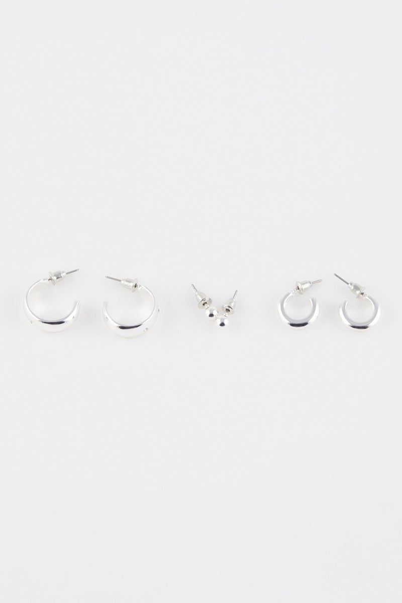 DeFacto Silver Woman Woman 3 Piece Silver Earrings Casual - Image 2